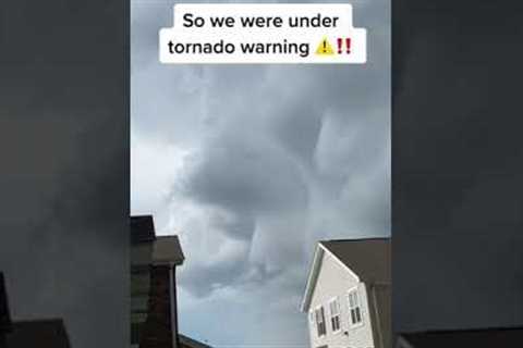 TORNADO IN OUR YARD!!! (WE TOOK COVER) #shorts #tornado