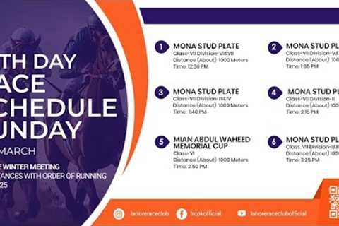 LRC Live  - 28th Day Lahore Winter Meeting 2024-2025 | March 09, 2025 #horse #race #horserace