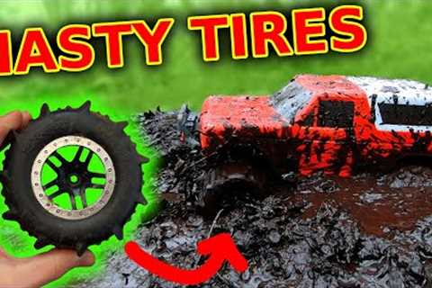 Nasty Paddle Tires on RC Mud Bogger