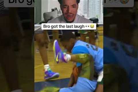 INSTANT KARMA 🫣💀! #basketball #ballislife #nba #fight #trending #shortvideo #shorts #viralvideo