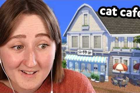 Building a CAT CAFE in The Sims 4: Businesses &amp; Hobbies! (Streamed 3/8/25)