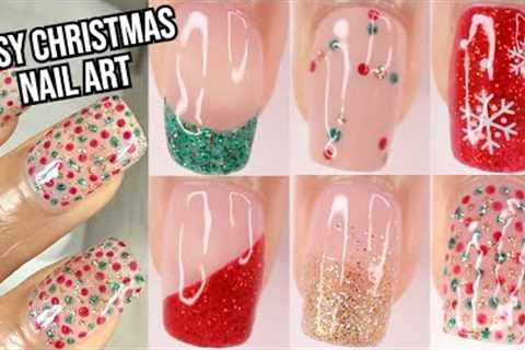 EASY CHRISTMAS NAIL ART, trying an affordable Amazon nail kit, AzureBeauty Vegan nail polish