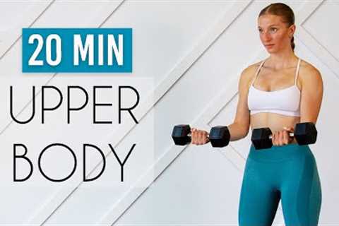 Full UPPER BODY Workout (Tone &amp; Sculpt) - 20 min At Home