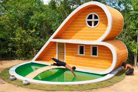 [ Full Video ] 130 Days Building Loving House in Deep forest with  Swimming Pool by Primitive Skill