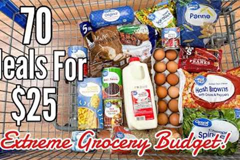 70 Meals For $25 | Quick &amp; EASY Cheap Meal Ideas | Emergency Grocery Budget Shopping | Julia..