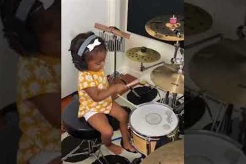 Kid drummer Shia is Dua Lipa’s new drummer! 🥁 #shorts | Wilson World