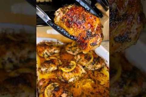 Lemon Chicken - Bake for 40min @ 400 degrees. Broil for 5min. #chicken#food#mealprep#easyrecipe#fyp