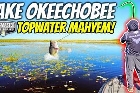 Fishing ONLY FROGS in a Pro Fishing Tournament!! Lake Okeechobee Topwater Insanity!