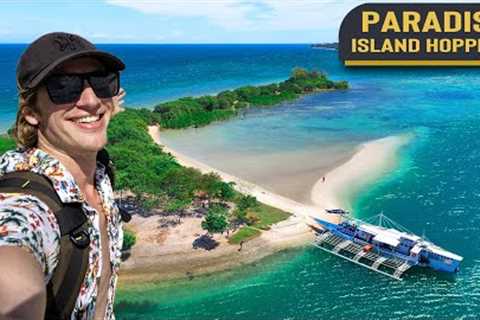 PHILIPPINES PARADISE ISLAND HOPPING - Exploring Bay of BOATS &amp; White Sandbar AMAZING Reef Blue..