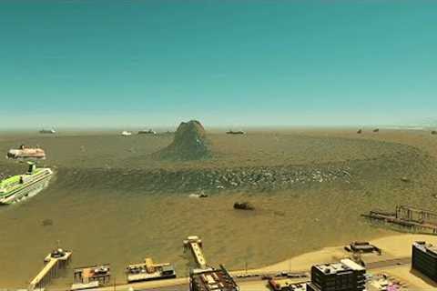 (cities skyline) what happens when a meteroid hits the ocean?