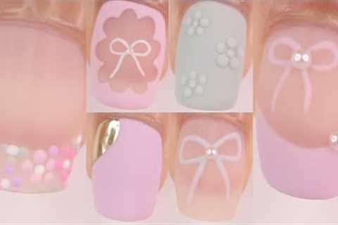 SPRING NAIL DESIGNS 2025, nail art compilation using gel nail polish at home, easy nail art ideas