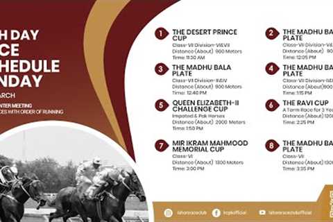 LRC Live  - 29th Day Lahore Winter Meeting 2024-2025 | March 16, 2025 #horse #race #horserace