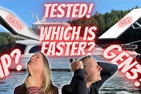 Performance Test! - Starlink High Performance vs. Generation 3 Flat Dish on a boat, RV or Van review