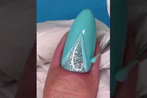 Easy Nail Art using Glitter and Building Gel #tutorial #nailart #20nails #shorts
