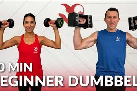20 Min Beginner Dumbbell Full Body Workout at Home Strength Training