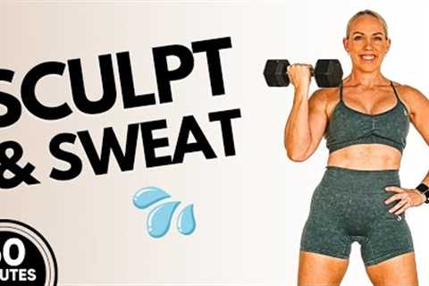 60 min NO JUMPING FULL BODY STRENGTH TRAINING At Home for Weight Loss