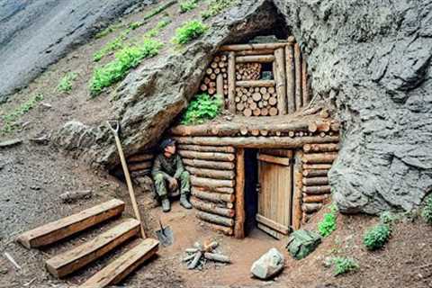 Bushcraft Survival Shelter Build – Full Process from Start to Finish