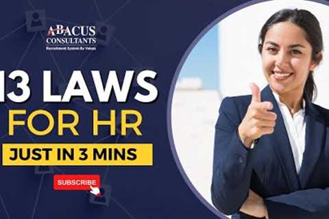 13 Laws That Every HR Should Know About