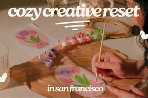 A cozy creative spring reset vlog 🌸 painting + hobbies + picnic in San Francisco