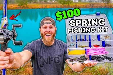 Building the BEST Spring Fishing Kit w/ $100 Budget! (INSANE Results)