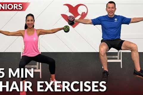 15 Min Chair Exercises for Seniors Workout at Home - Seated Exercise for Weight Loss - Sitting Down
