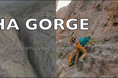 INSANE FPV DRONE CAPTURE.Deep Dive with Epic Canyoners at Ha Gorge!