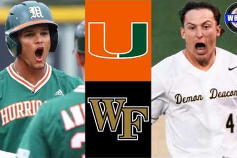 Miami vs #14 Wake Forest (Exciting!) | 2025 College Baseball Highlights
