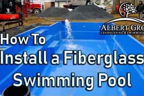 How to install a fiberglass swimming pool.