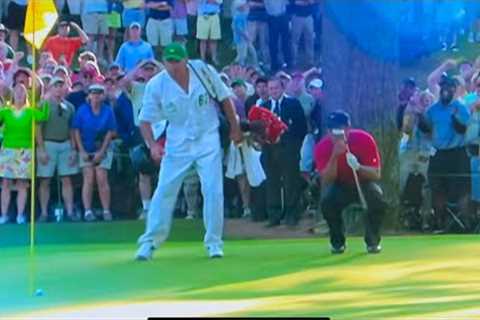 Is it the best golf shot of all time? Tiger Woods chip in on 16 at The Masters 2005.