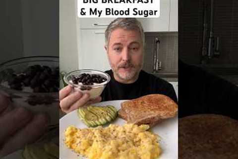 Big breakfast and my blood sugar. #glucose #bloodsugar #insulinresistant1 #diabetes #breakfast