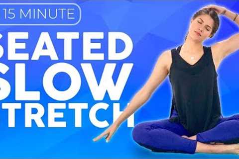 15 minute Seated Yoga Stretches for Headaches, Anxiety &amp; Tension