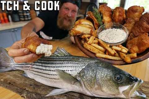 Real Maine Fish and Chips Catch &amp; Cook Striper