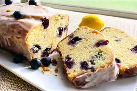 Blueberry Lemon Pound Cake Recipe | Moist, Zesty &amp; Irresistible! เค้กบลูเบอร์รี่
