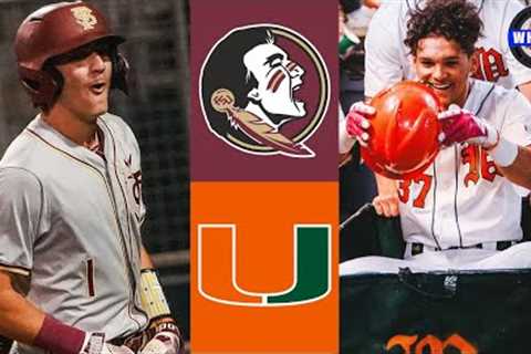 #5 Florida State vs Miami (G1) | 2025 College Baseball Highlights