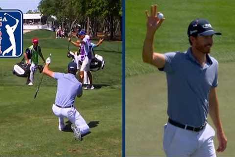Sam Ryder SLAM DUNKS hole-in-one at Valspar