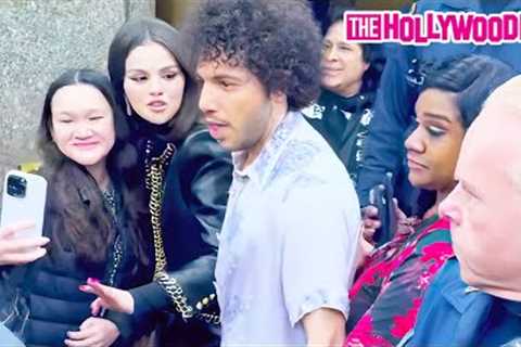 Selena Gomez Sends Benny Blanco To Wait In The Car While Being Mobbed By Fans At NBC Studios In NY