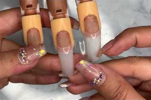 How to apply nail tips on nail trainer | Nails For Beginners