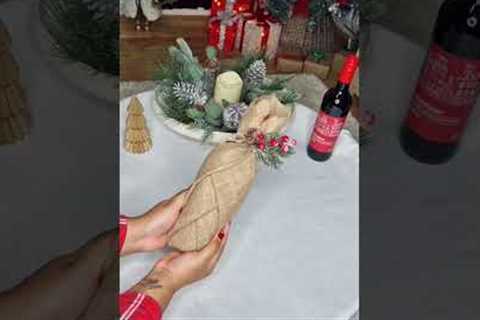 Two Ways To Wrap A Bottle 🍾🎁 #christmas #shorts #gifts #christmas2022