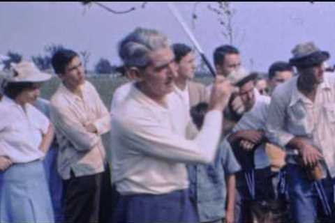 Tommy Armour Golfing in 1941 Exhibition Match, Original Footage | 16mm Film Scan