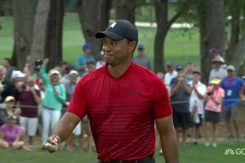 Top Shot: Tiger Woods birdies on 17 from 44 feet