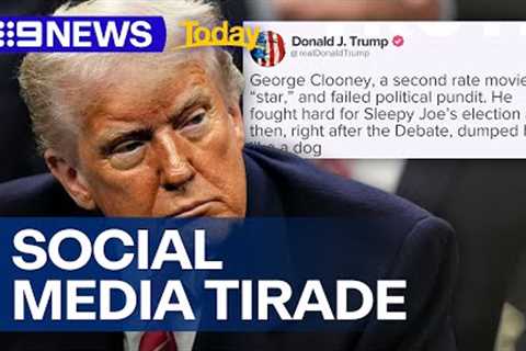 Donald Trump in new social media spray | 9 News Australia