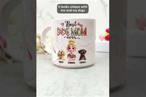 Best Dog Mom Ever | Personalized Marble Mug