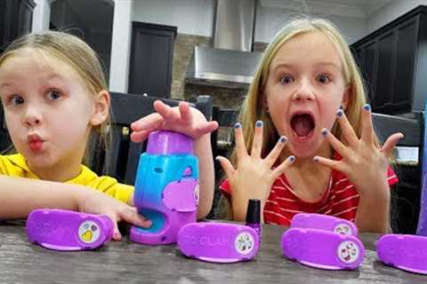 Trinity and Madison Nail Salon Manicures with Go Glam Cool Maker!