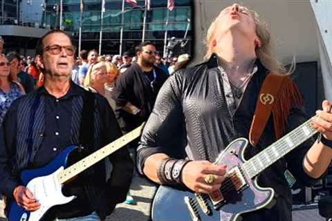 Eric Clapton Comes to Listen When I Start Playing at The Crossroads Guitar Festival