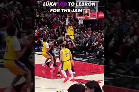 Crazy pass to lebron #bronnyjames #dunking #luka #lakers #lakersnation #lebron