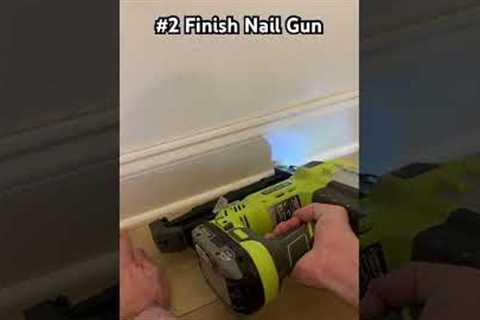 The only five tools/materials you need to install baseboards! #carpentry #trim #baseboards