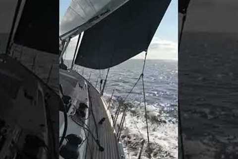 'There is around 9 knots of breeze. And we are doing 9 knots' #sailingtrips #yachtspotter #yachts