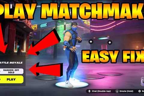 How to fix Unable to matchmake or select games in the lobby (Fortnite) EASY FIX & 100% WORKING!