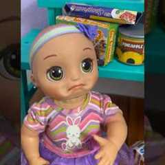 Baby alive shopping trip! Gross milk 🤢 #shorts #babyalive #babydoll