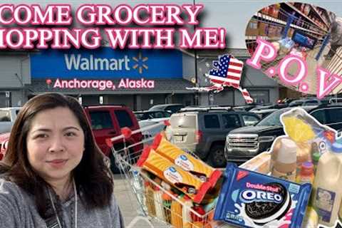GROCERY SHOPPING @WALMART! No talking while shopping vlog! #shopping #walmart #grocery #haul #asmr